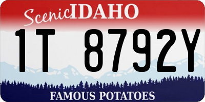 ID license plate 1T8792Y