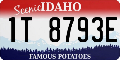 ID license plate 1T8793E