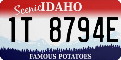 ID license plate 1T8794E