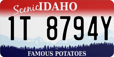 ID license plate 1T8794Y