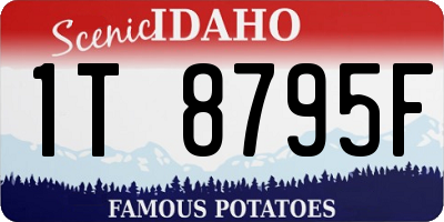 ID license plate 1T8795F