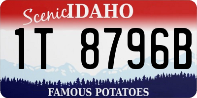 ID license plate 1T8796B