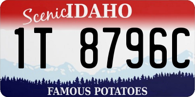 ID license plate 1T8796C