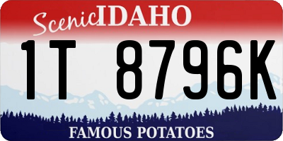 ID license plate 1T8796K
