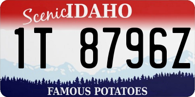 ID license plate 1T8796Z