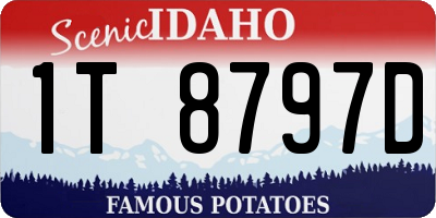 ID license plate 1T8797D