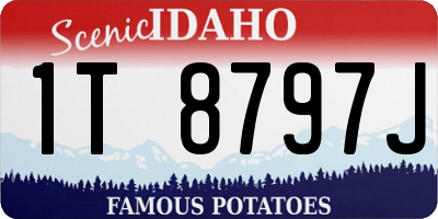 ID license plate 1T8797J