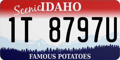 ID license plate 1T8797U