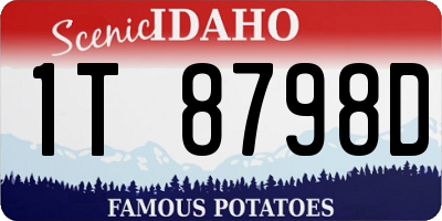 ID license plate 1T8798D