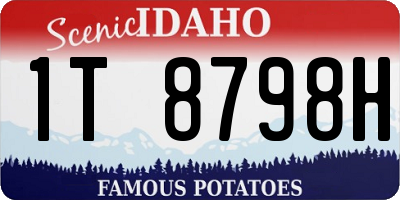ID license plate 1T8798H