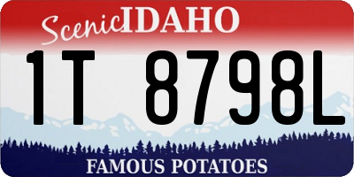 ID license plate 1T8798L