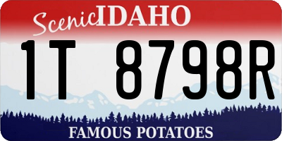ID license plate 1T8798R