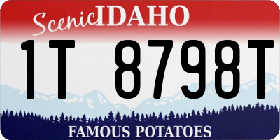 ID license plate 1T8798T