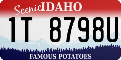 ID license plate 1T8798U