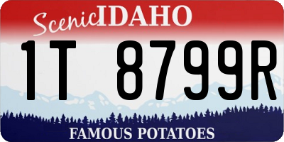 ID license plate 1T8799R