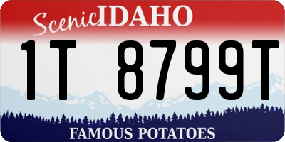 ID license plate 1T8799T