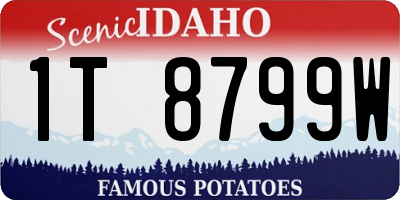 ID license plate 1T8799W