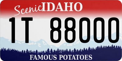 ID license plate 1T8800O