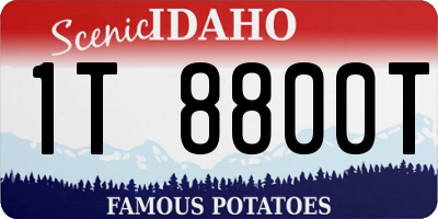 ID license plate 1T8800T