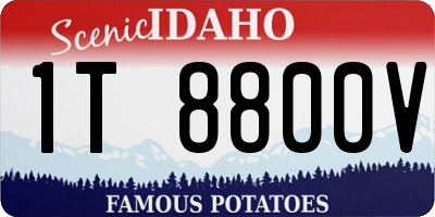 ID license plate 1T8800V