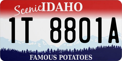 ID license plate 1T8801A