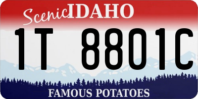 ID license plate 1T8801C