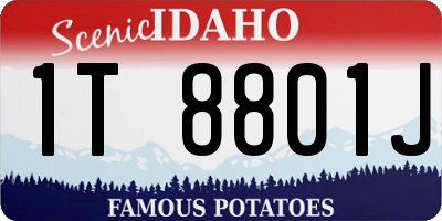ID license plate 1T8801J