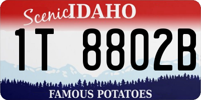 ID license plate 1T8802B