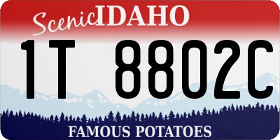 ID license plate 1T8802C