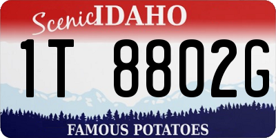 ID license plate 1T8802G