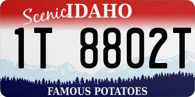 ID license plate 1T8802T