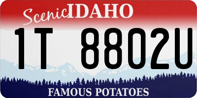 ID license plate 1T8802U