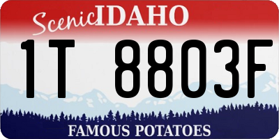 ID license plate 1T8803F