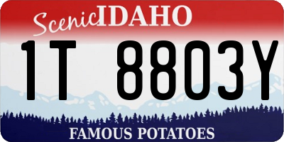 ID license plate 1T8803Y