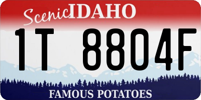 ID license plate 1T8804F