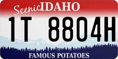 ID license plate 1T8804H