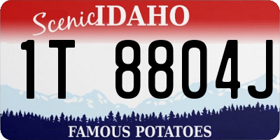 ID license plate 1T8804J