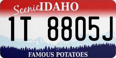 ID license plate 1T8805J