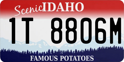 ID license plate 1T8806M
