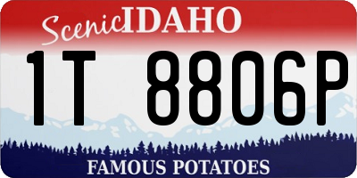 ID license plate 1T8806P