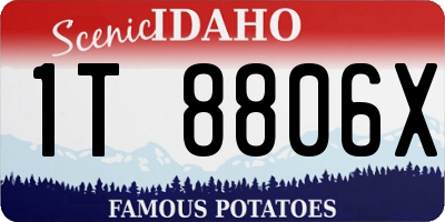 ID license plate 1T8806X
