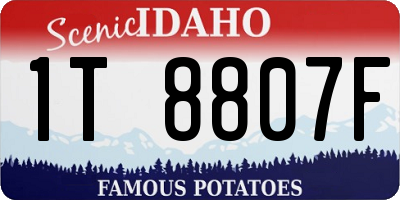 ID license plate 1T8807F