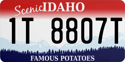 ID license plate 1T8807T
