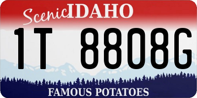 ID license plate 1T8808G