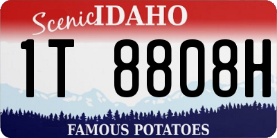 ID license plate 1T8808H