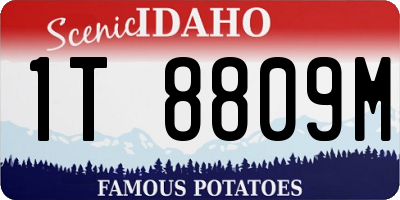 ID license plate 1T8809M