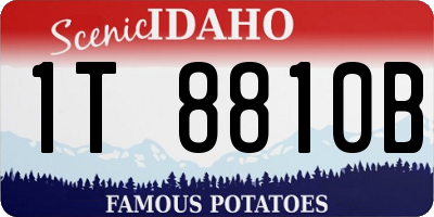 ID license plate 1T8810B