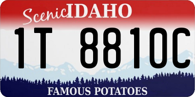 ID license plate 1T8810C