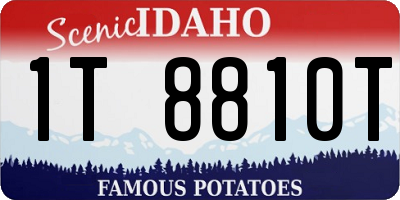 ID license plate 1T8810T