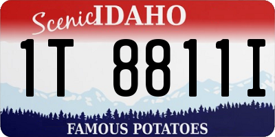 ID license plate 1T8811I